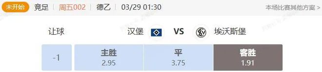 德乙德甲解析：漢堡VS埃沃斯堡，勒沃庫森VS波鴻